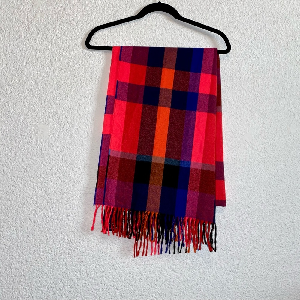 Gap Plaid Fringe Scarf